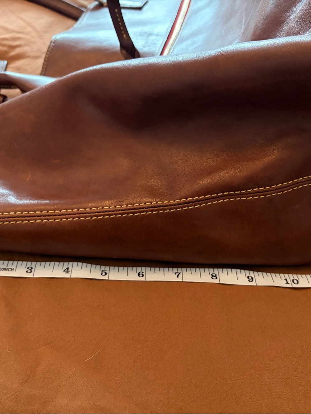 Dooney & Bourke Large Florentine Russel Tote in Chestnut - Picture 15 of 15